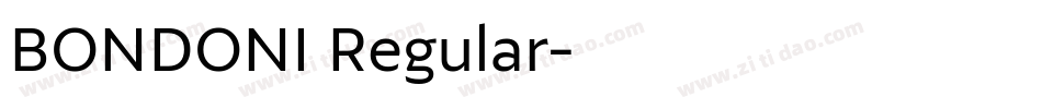 BONDONI Regular字体转换